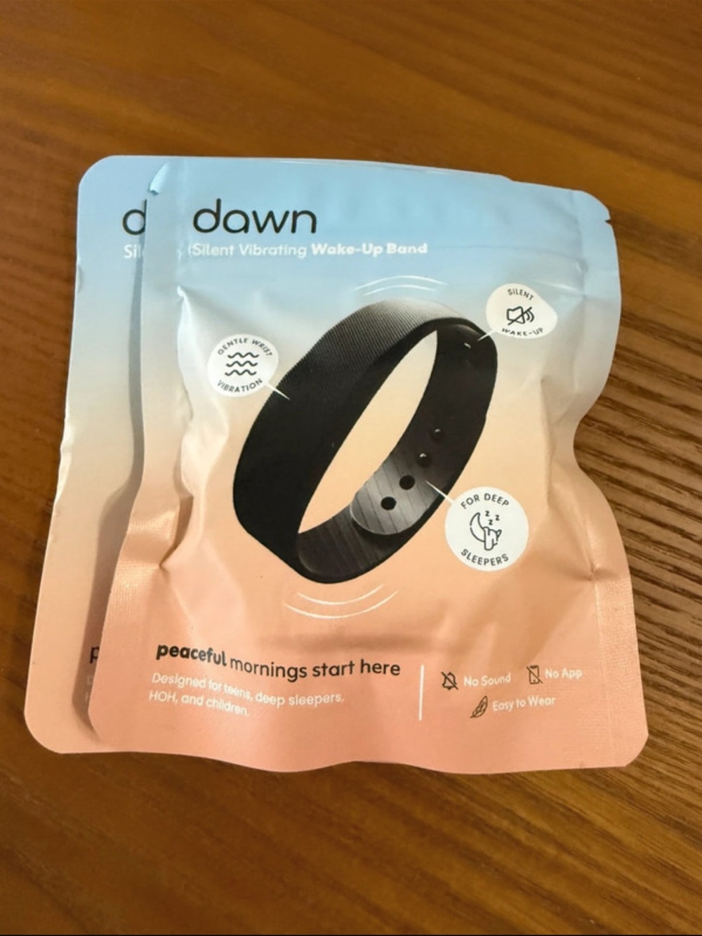 Dawn Silent Vibrating Wake-Up Band - Black